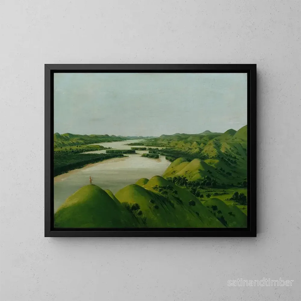 Reproduktion av målningen Falaises de rivière, 1320 miles ovanför Saint-Louis – George Catlin Reproduktion av målningen Falaises de rivière, 1320 miles ovanför Saint-Louis – George Catlin
