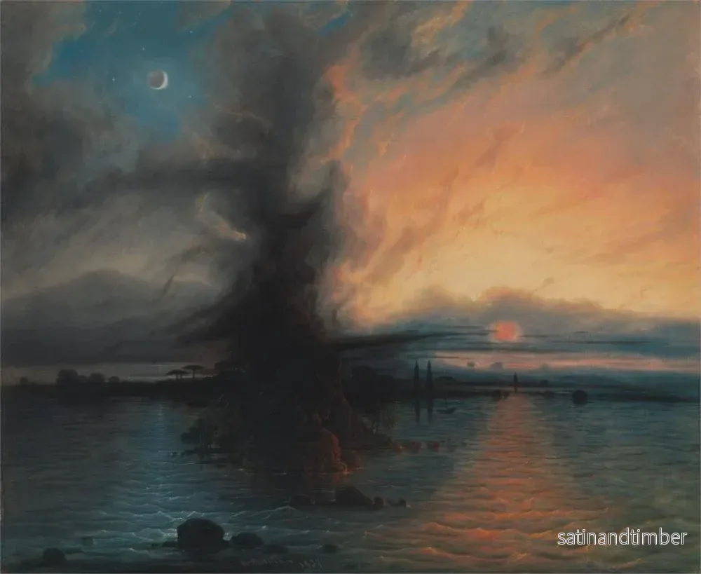 Reproduktion av målningen Le Rocher du Salut - Samuel Colman - Bild 2