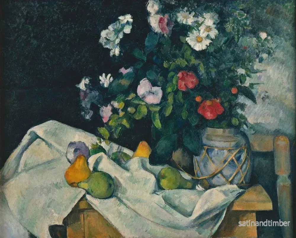 Reproduktion av målningen Naturtavla med blommor och frukter - Paul Cézanne - Bild 2