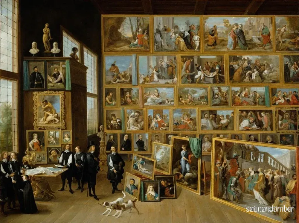 Reproduktion av målningen L'archiduc Léopold-Guillaume i sin galleri i Bryssel - David Teniers den yngre - Bild 2