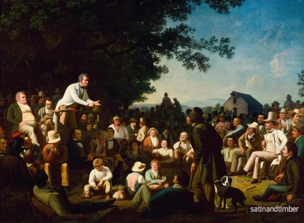 Reproduktion av målningen Discours sur une souche - George Caleb Bingham - Bild 2