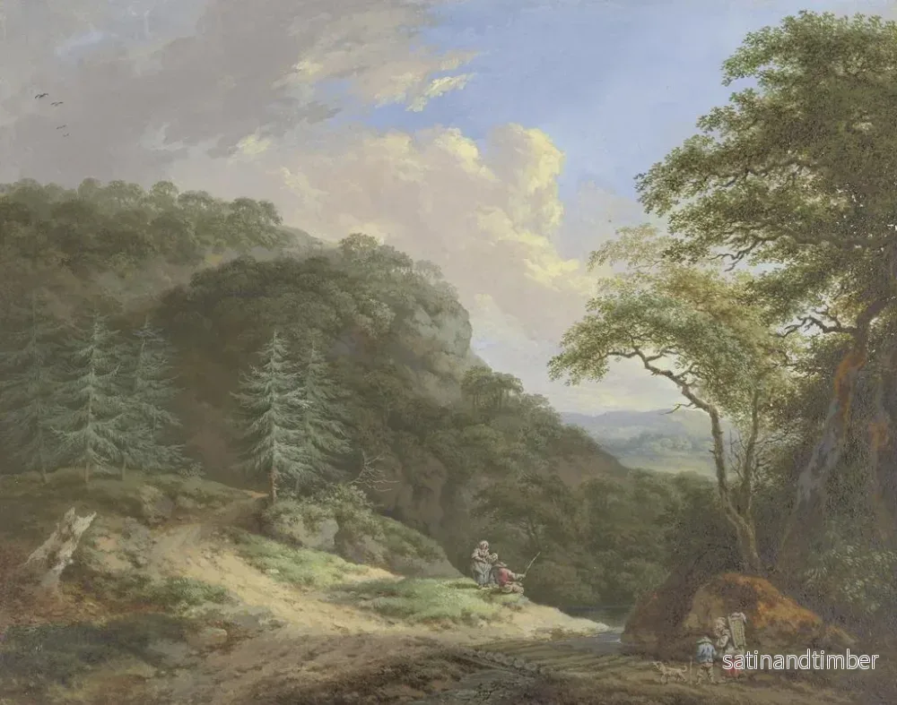 Reproduktion av målningen Landskapsbild av berg - Johann Albrecht Friedrich Rauscher - Bild 2