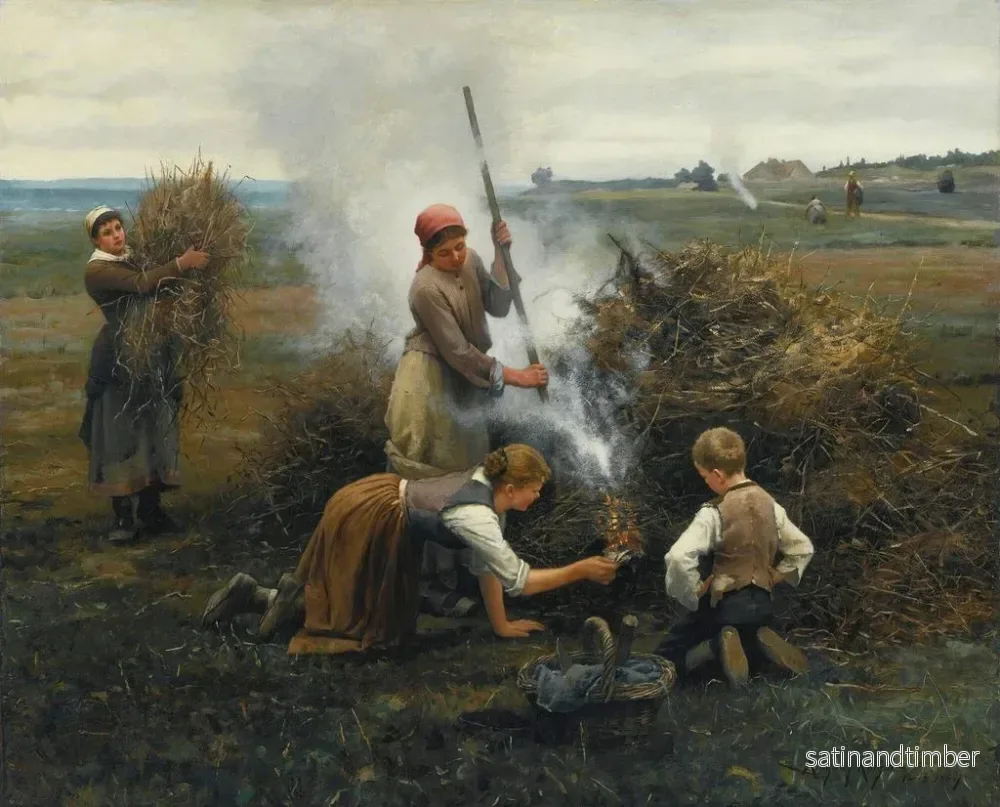 Reproduktion av målningen Brosse en feu - Daniel Ridgway Knight - Bild 2