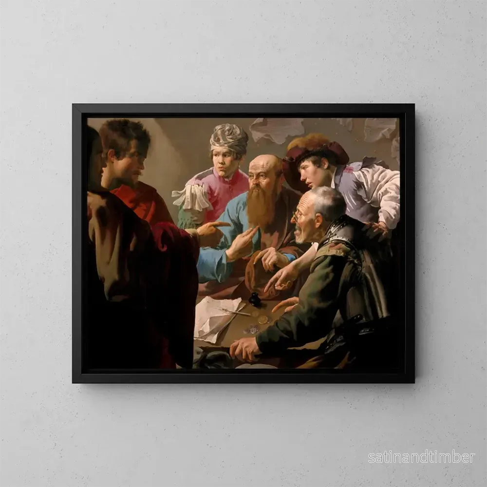 Reproduktion av målningen L’Appel de saint Matthieu – Hendrick Ter Brugghen Reproduktion av målningen L’Appel de saint Matthieu – Hendrick Ter Brugghen