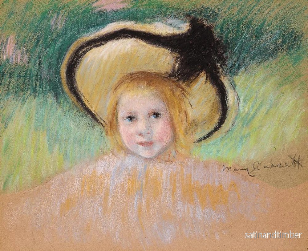 Reproduktion av målningen Flicka med svart bandhatt - Mary Cassatt - Bild 2