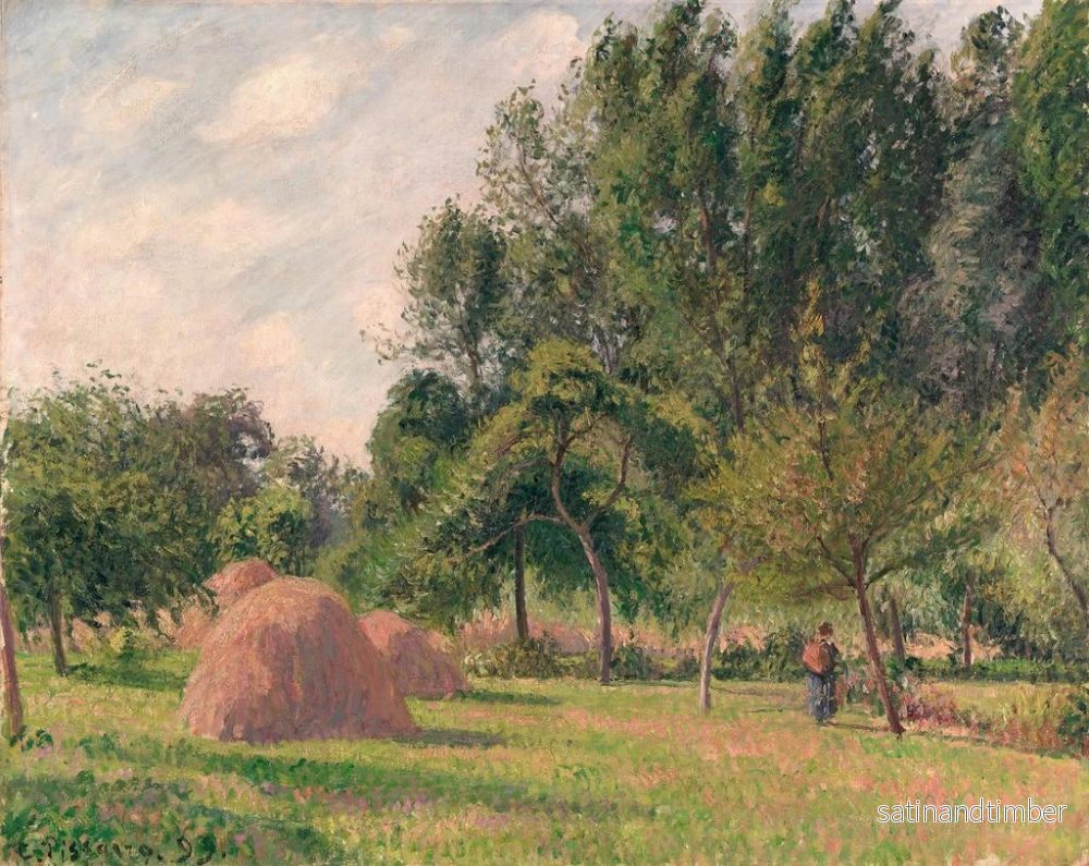 Reproduktion av målningen Meules au lever du soleil - Camille Pissarro - Bild 2