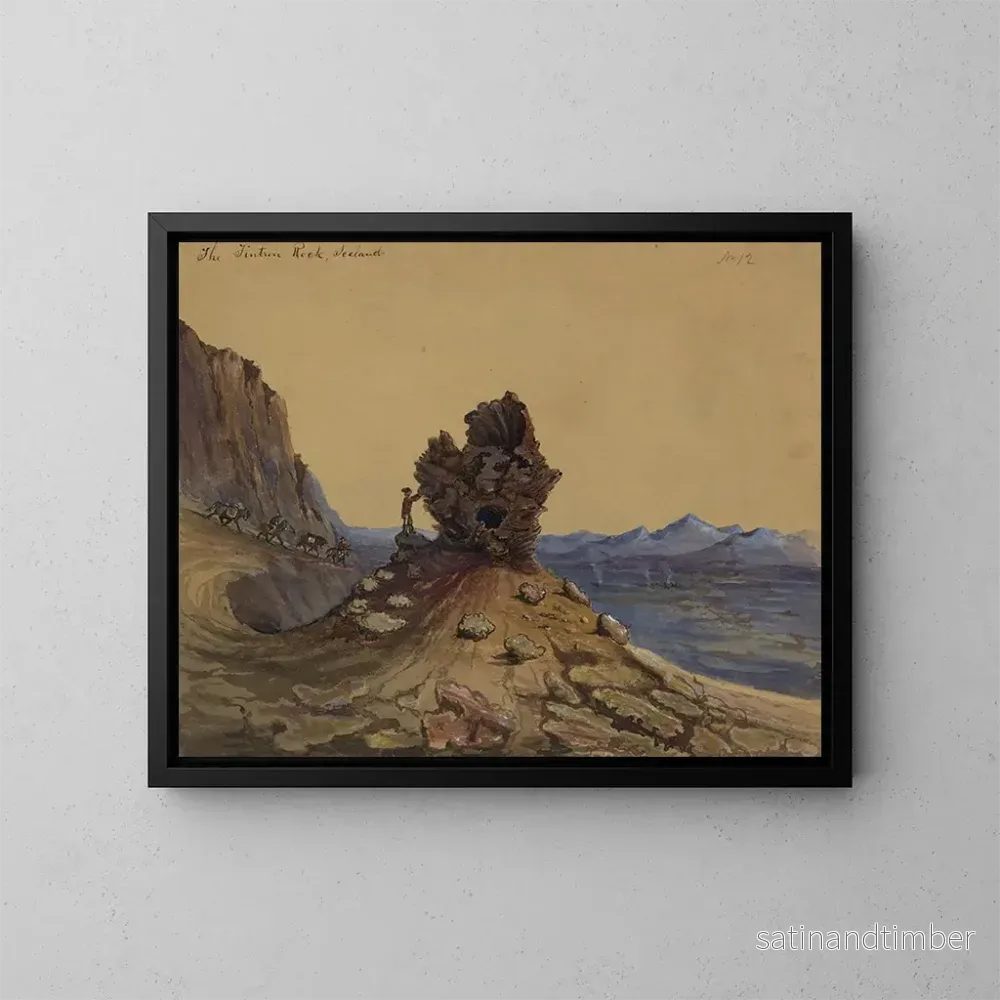 Reproduktion av målningen Le rocher de Tintron en Islande - Bayard Taylor