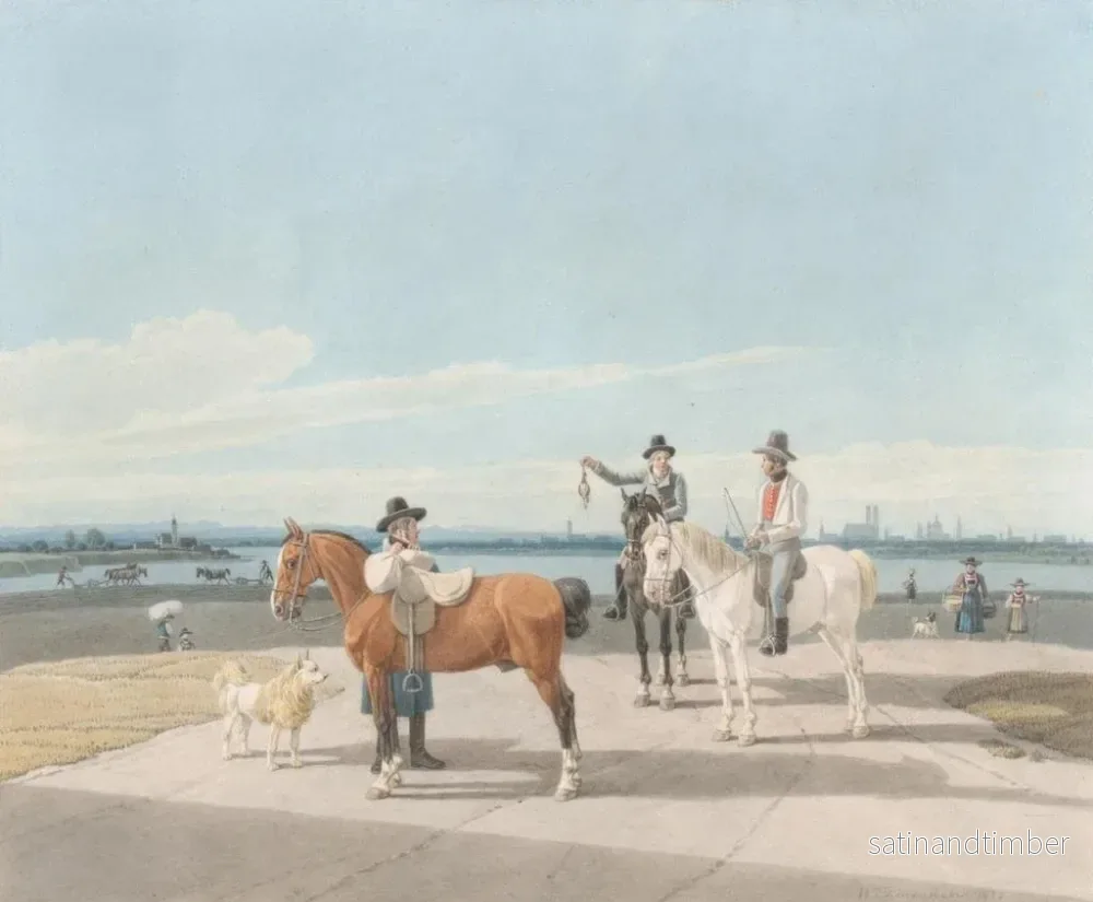 Reproduktion av målningen Cavaliers nära München - Wilhelm von Kobell - Bild 2