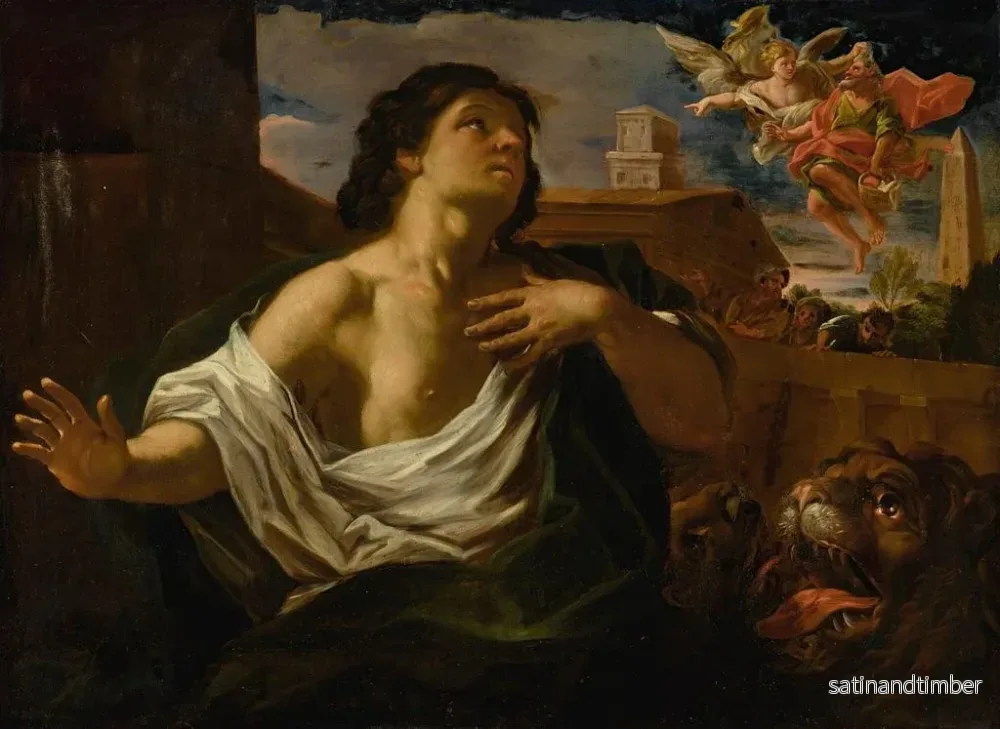 Reproduktion av målningen Daniel i lejonkulan - Michelangelo Ricciolini - Bild 2