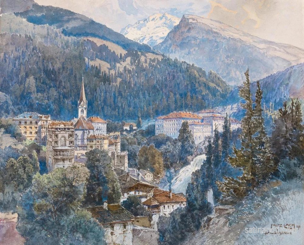 Reproduktion av målningen Vue de Bad Gastein et de la cascade - Fritz Lach - Bild 2