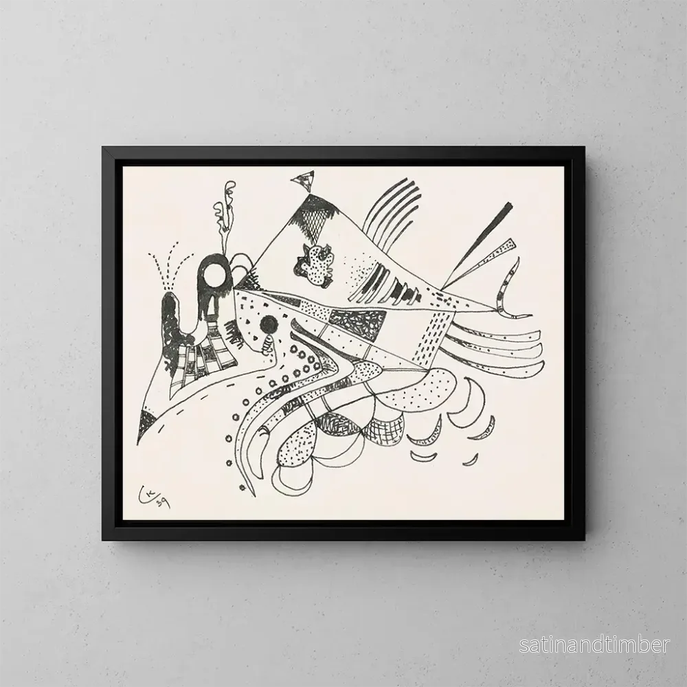 Reproduktion av målningen teckning för grannskapet - Wassily Kandinsky