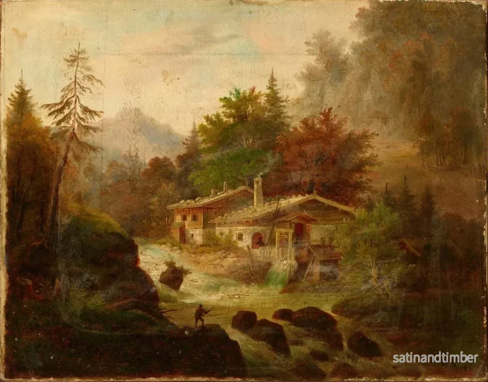 Reproduktion av målningen Landskap av berg - Johann Baptist Zeller - Bild 2