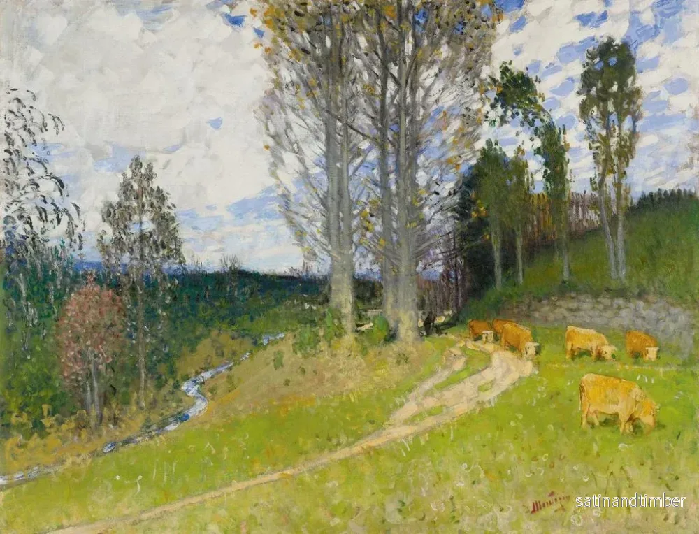 Reproduktion av målningen La montée au pâturage - Pierre-Eugène Montzin - Bild 2