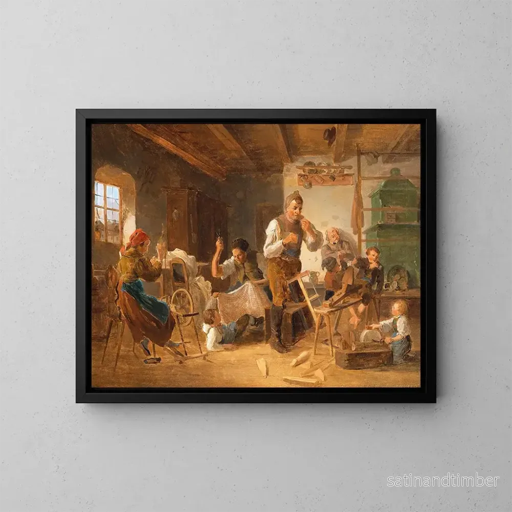 Reproduktion av målningen av ett upptaget familjeliv – Eduard Ritter Reproduktion av målningen av ett upptaget familjeliv – Eduard Ritter