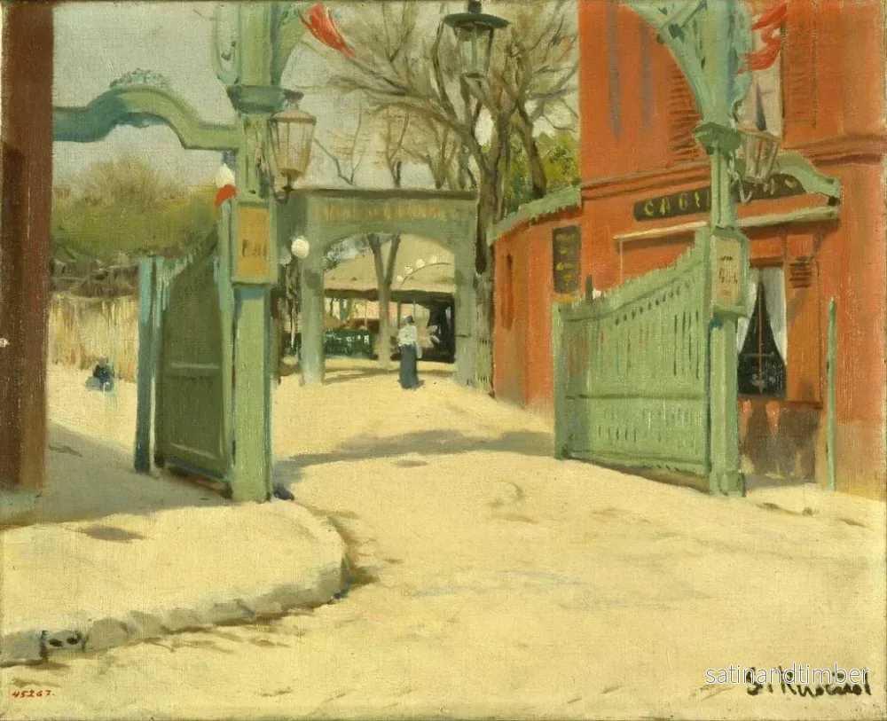 Reproduktion av målningen Entré till parken vid Moulin de la Galette - Santiago Rusiñol - Bild 2