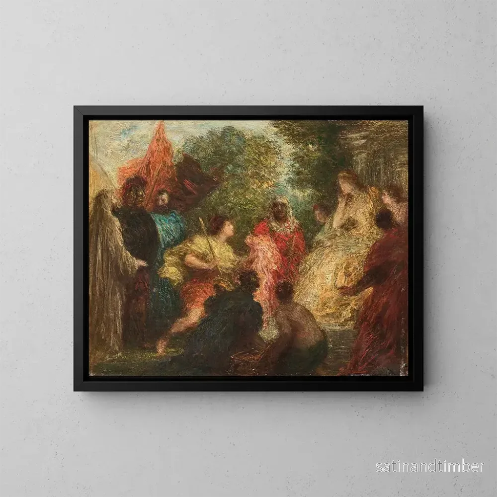Reproduktion av målningen Les Troyens à Carthage - Henri Fantin-Latour