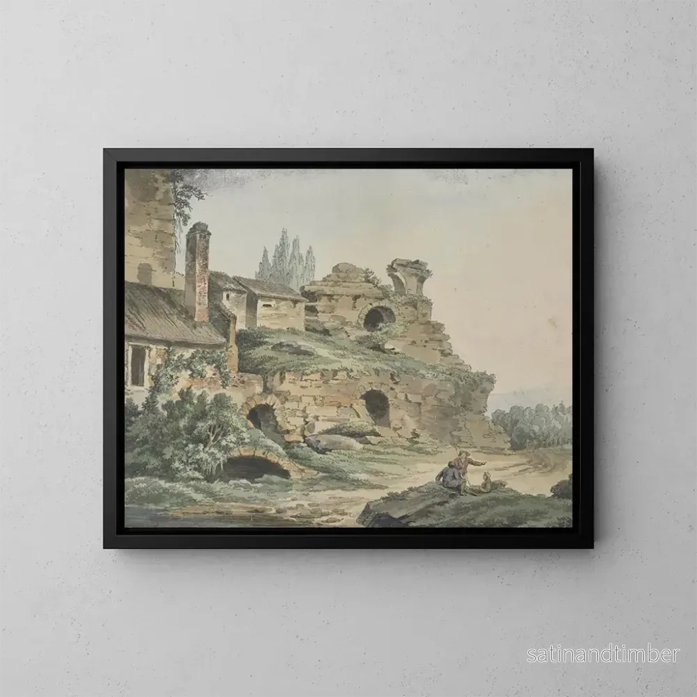 Reproduktion av målningen Amphithéâtre - Johann Gottlieb Hackert