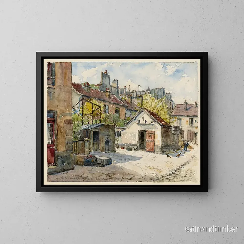 Reproduktion av målningen Le clos des Patriarches, 10 rue de l'Épée de Bois - Georges-Henri Manesse
