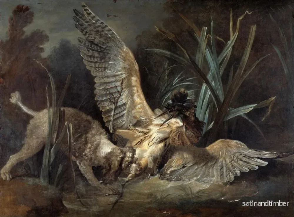 Reproduktion av målningen av épagneul som fångar en bock - Jean-Baptiste Oudry - Bild 2
