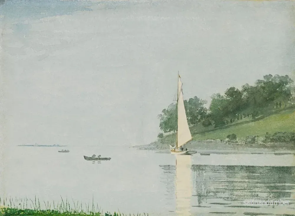 Reproduktion av målningen Yacht i en vik i Gloucester - Winslow Homer - Bild 2