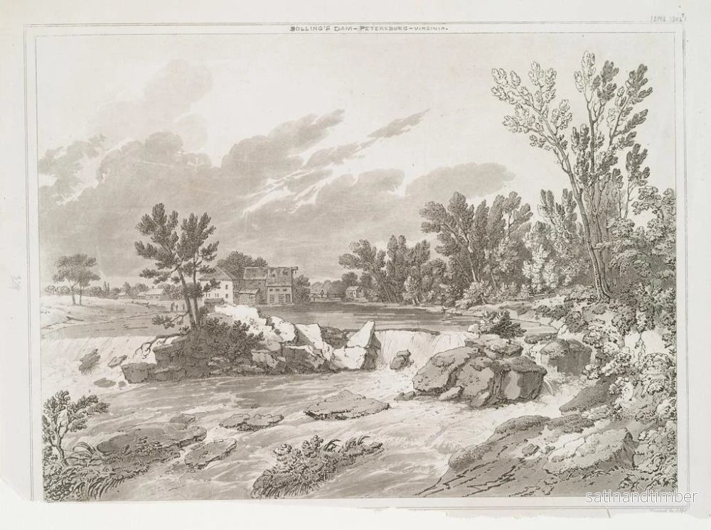 Reproduktion av målningen Le barrage de Bolling près de Peterburgh, Virginie - Joshua Shaw - Bild 2