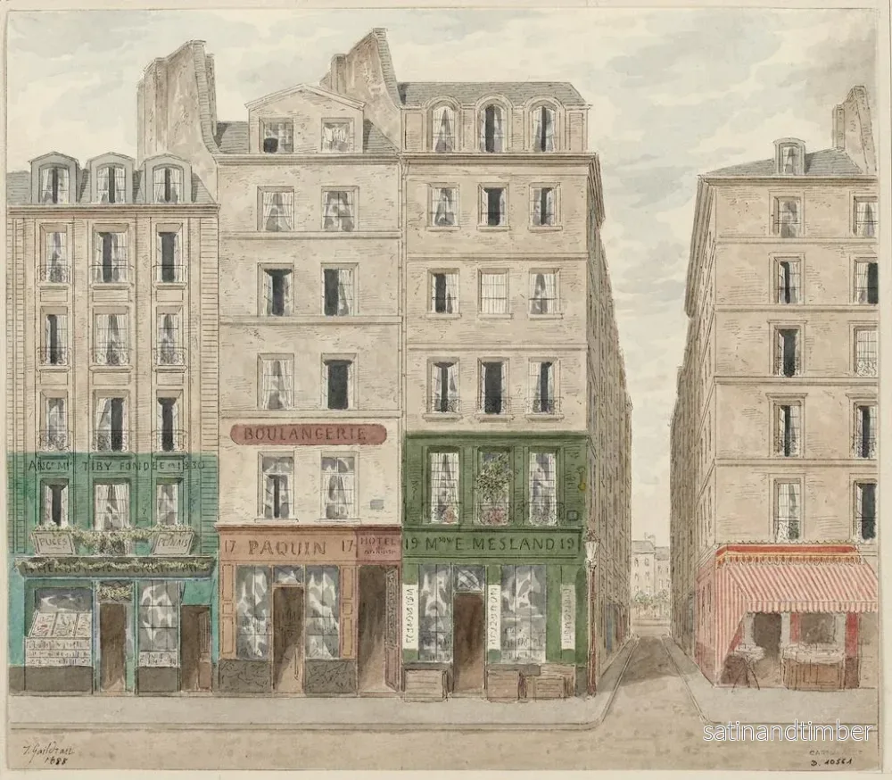 Reproduktion av målningen Rue Galande, N° 15, 19, 5:e arrondissement - Jules Gaildrau - Bild 2