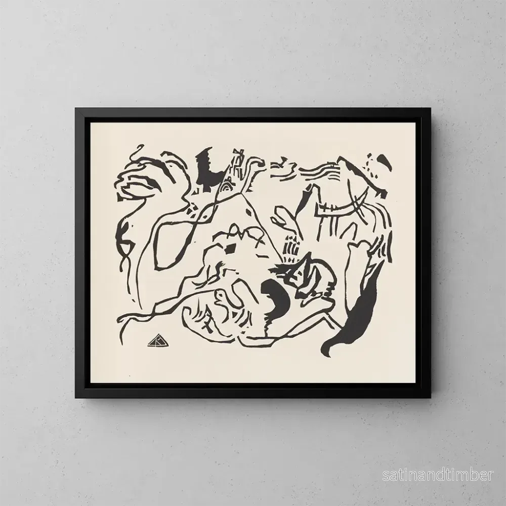 Reproduktion av målningen Klnge Pl06 - Wassily Kandinsky
