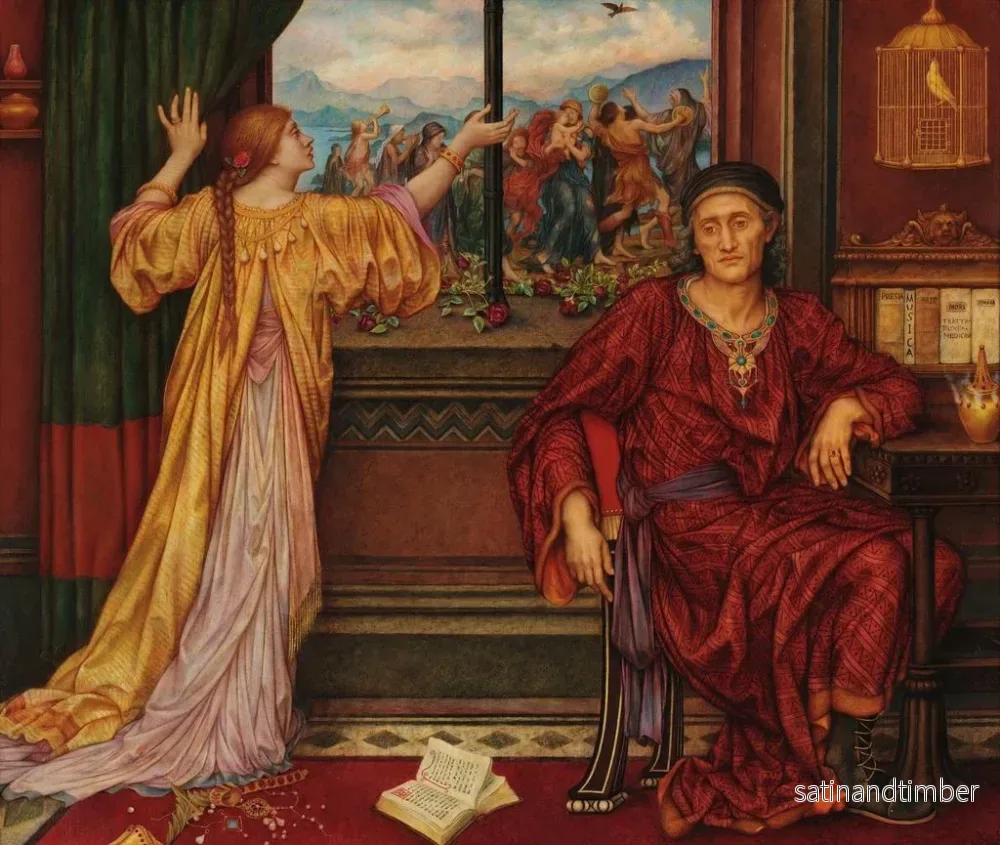 Reproduktion av målningen La Cage dorée - Evelyn De Morgan - Bild 2