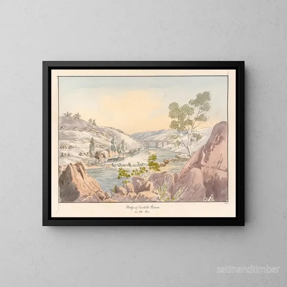 Reproduktion av målningen Pont de Castello Bom sur le Coa - Charles Hamilton Smith