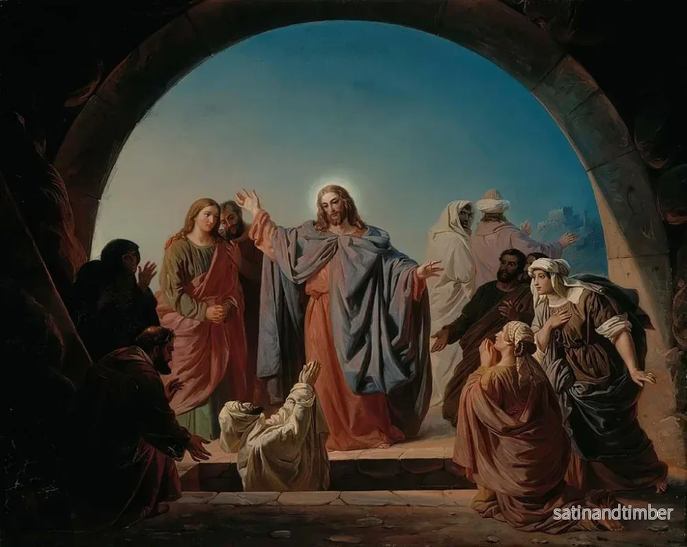 Reproduktion av målningen Jesus väcker Lazarus - Robert Wilhelm Ekman - Bild 2