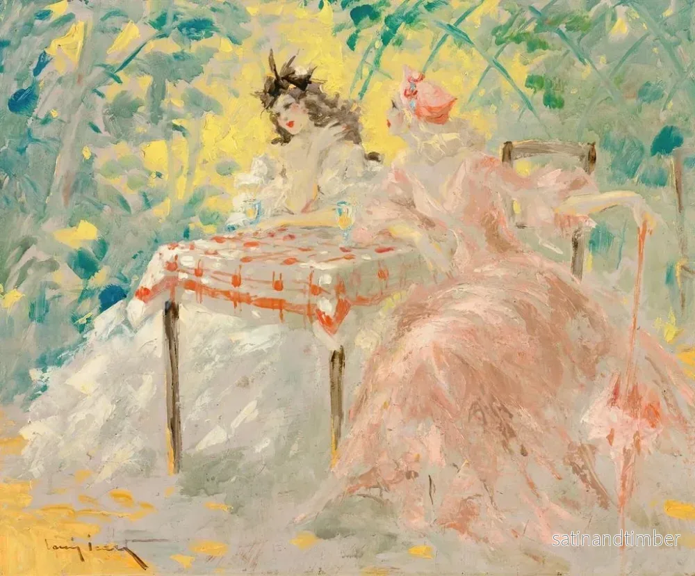 Reproduktion av målningen Under pergolan - Louis Icart - Bild 2