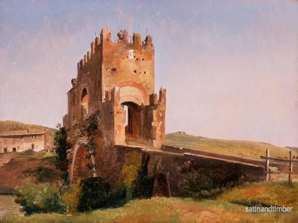 Reproduktion av målningen Vue du Ponte Nomentano dans la campagne romaine - Pierre-Nicolas Brisset - Bild 2