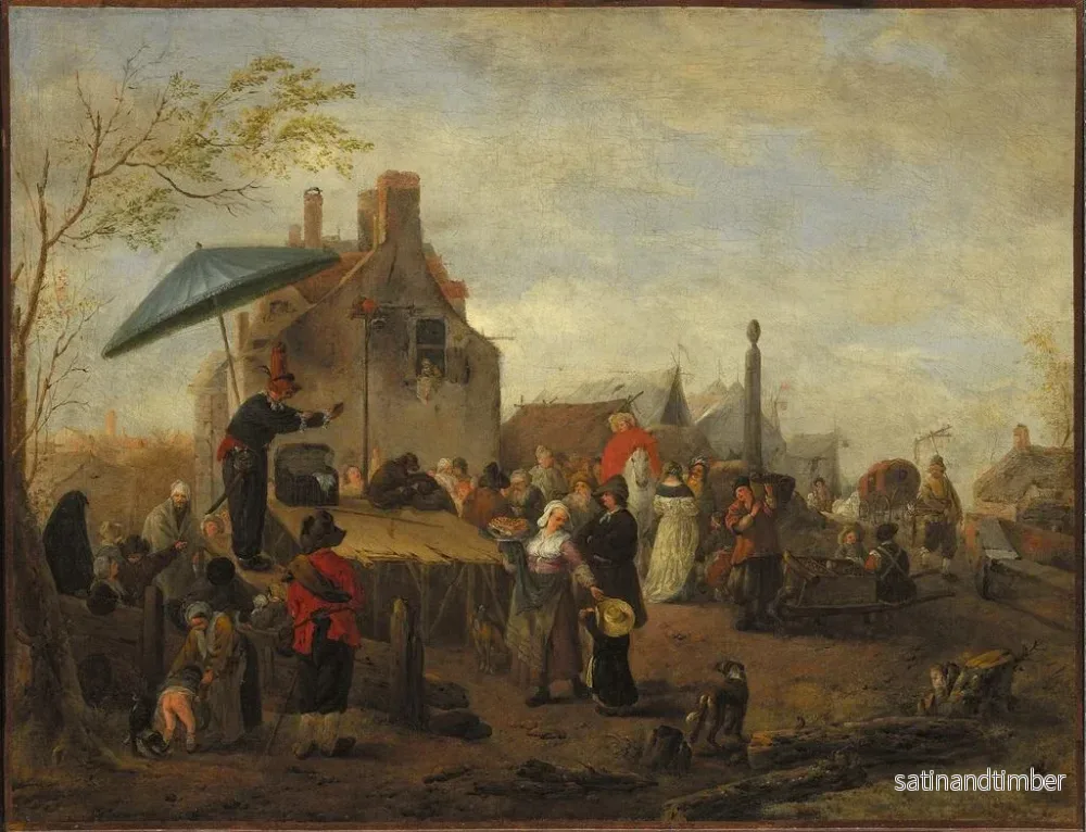 Reproduktion av målningen av jonglörer på marknaden - Philips Wouwerman - Bild 2