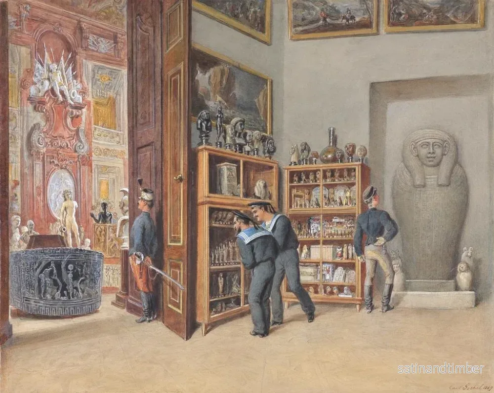 Reproduktion av målningen Le cabinet d'entrée de la collection égyptienne - Carl Goebel le Jeune - Bild 2