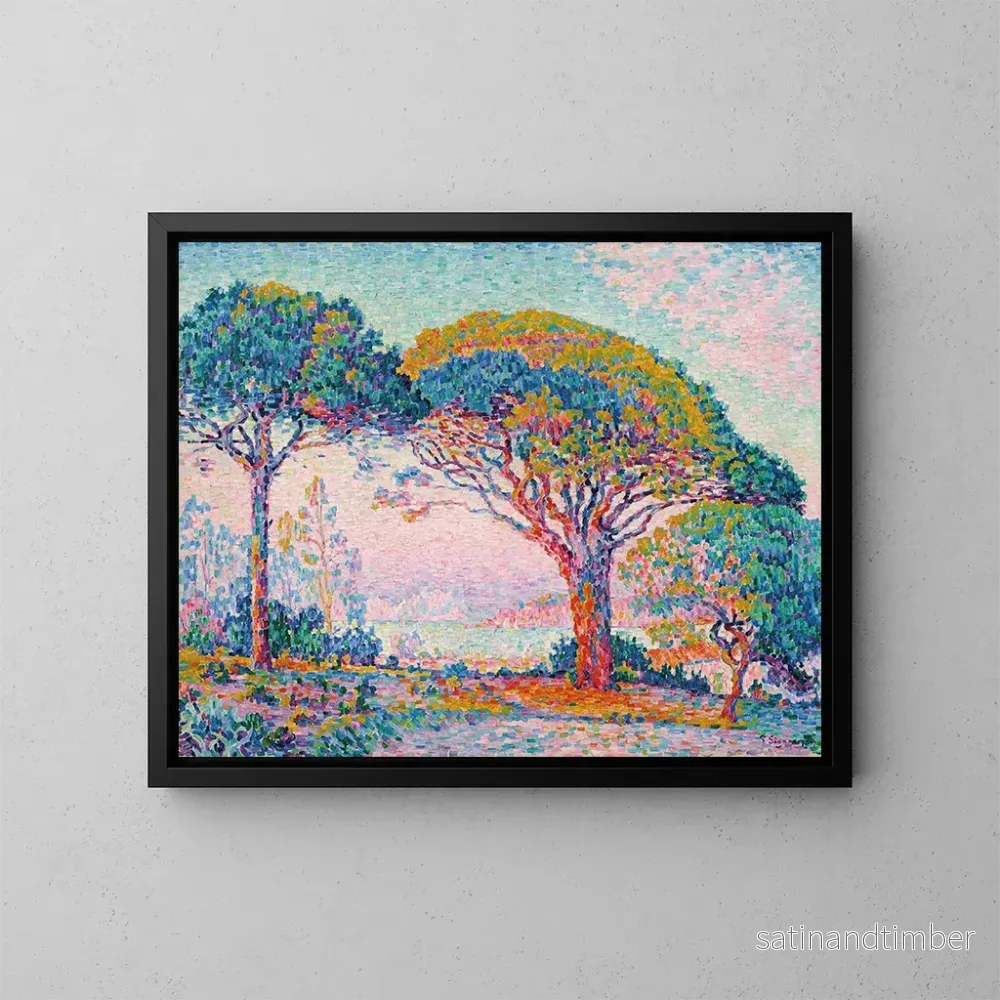 Reproduktion av målningen La Baie de Saint-Tropez - Paul Signac
