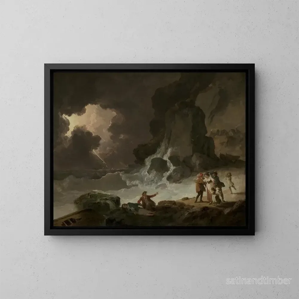 Reproduktion av målningen En storm bakom Wight-ön - Julius Caesar Ibbetson