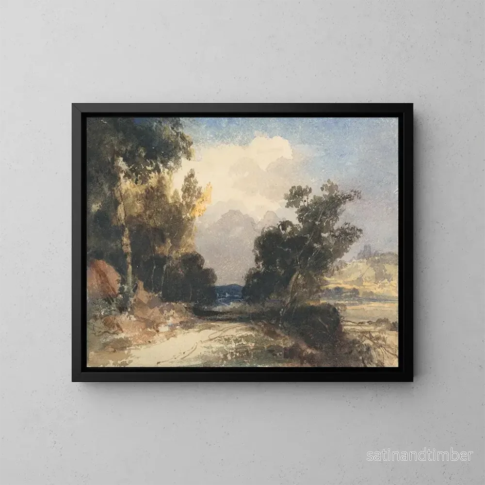 Reproduktion av målningen Vue nära slottet i Arundel - Thomas Shotter Boys