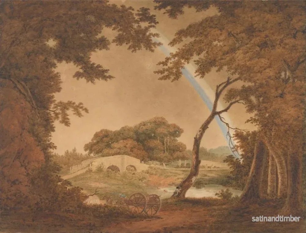 Reproduktion av målningen Landskap med regnbåge nära Chesterfield - Joseph Wright de Derby - Bild 2