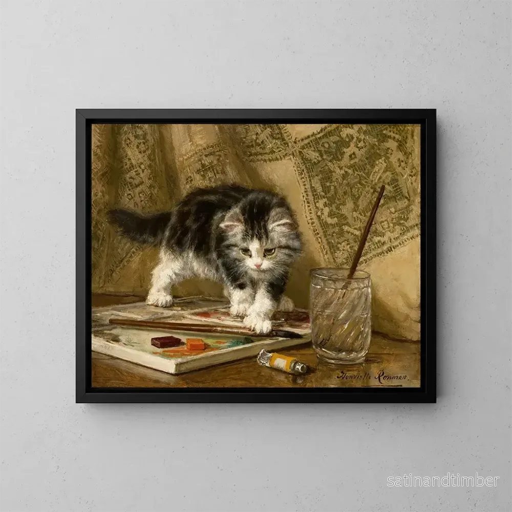 Reproduktion av målningen Le Jeune Artiste – Henriette Ronner-Knip Reproduktion av målningen Le Jeune Artiste – Henriette Ronner-Knip