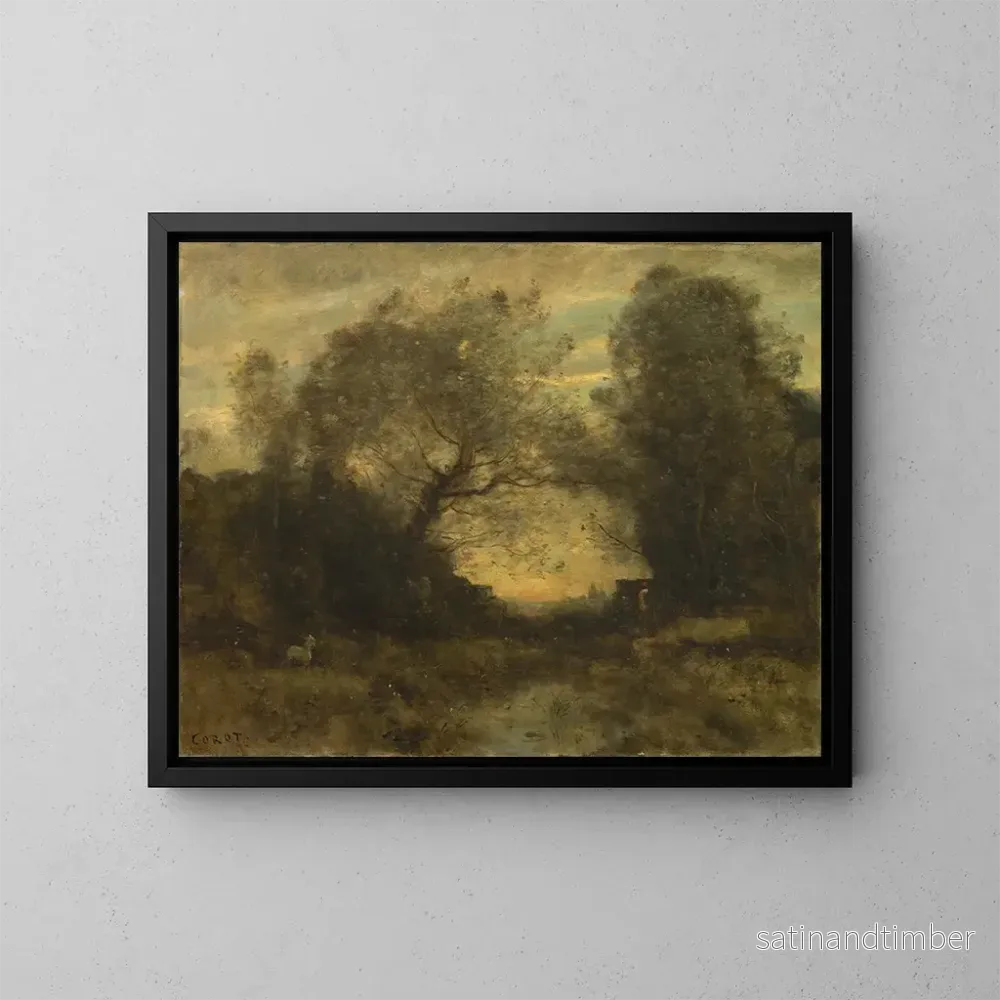 Reproduktion av målningen Längd: 50 cm, Höjd: 40 cm - Jean-Baptiste-Camille Corot
