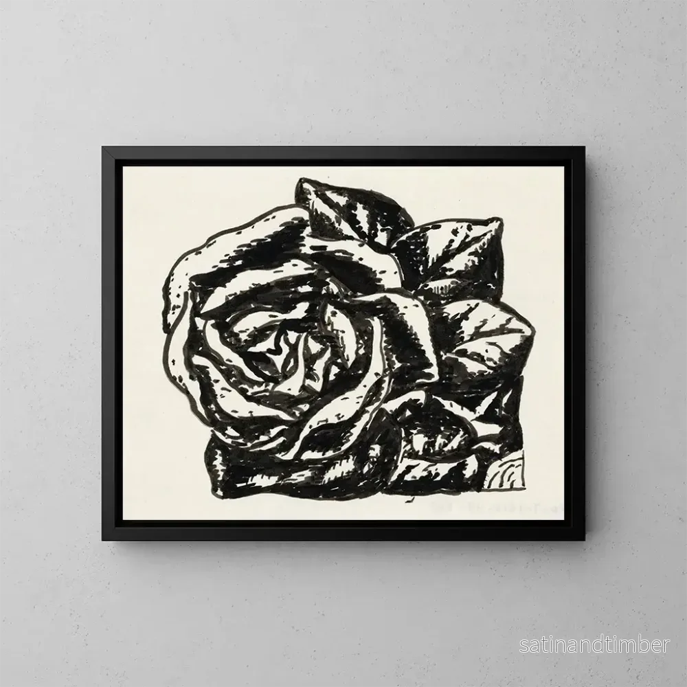 Reproduktion av målningen Oavslutad målning rosa - Leo Gestel