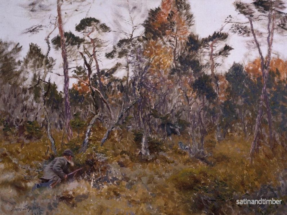 Reproduktion av målningen Jakt på älg - Bruno Liljefors - Bild 2