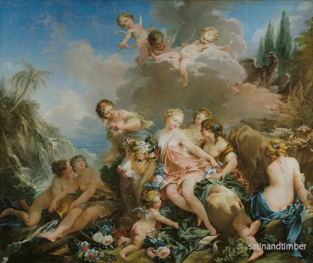 Reproduktion av målningen Le Viol d'Europe - François Boucher - Bild 2