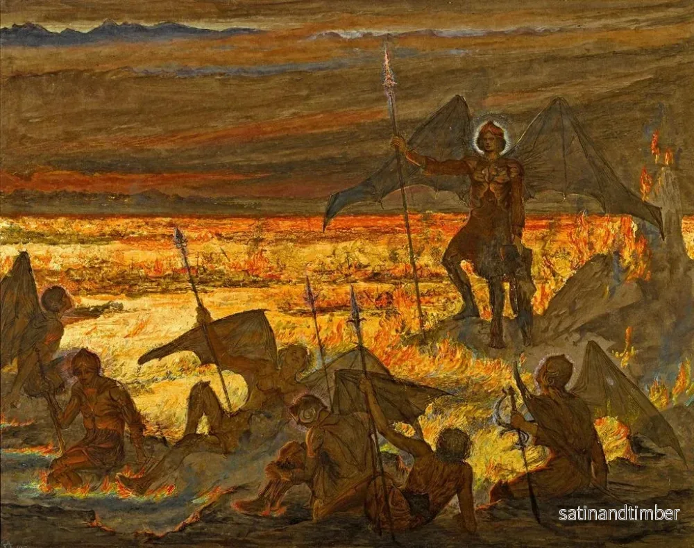 Reproduktion av målningen Satan väcker sina legioner - Estella Canziani - Bild 2
