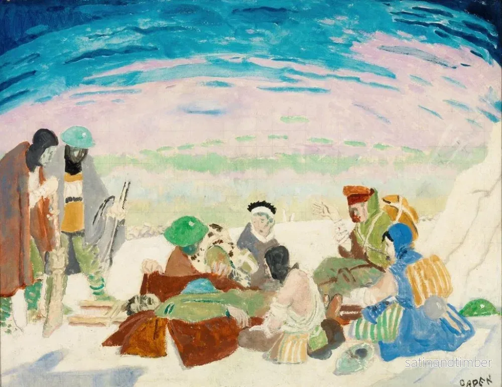 Reproduktion av målningen La Mort dans la neige - William Orpen - Bild 2
