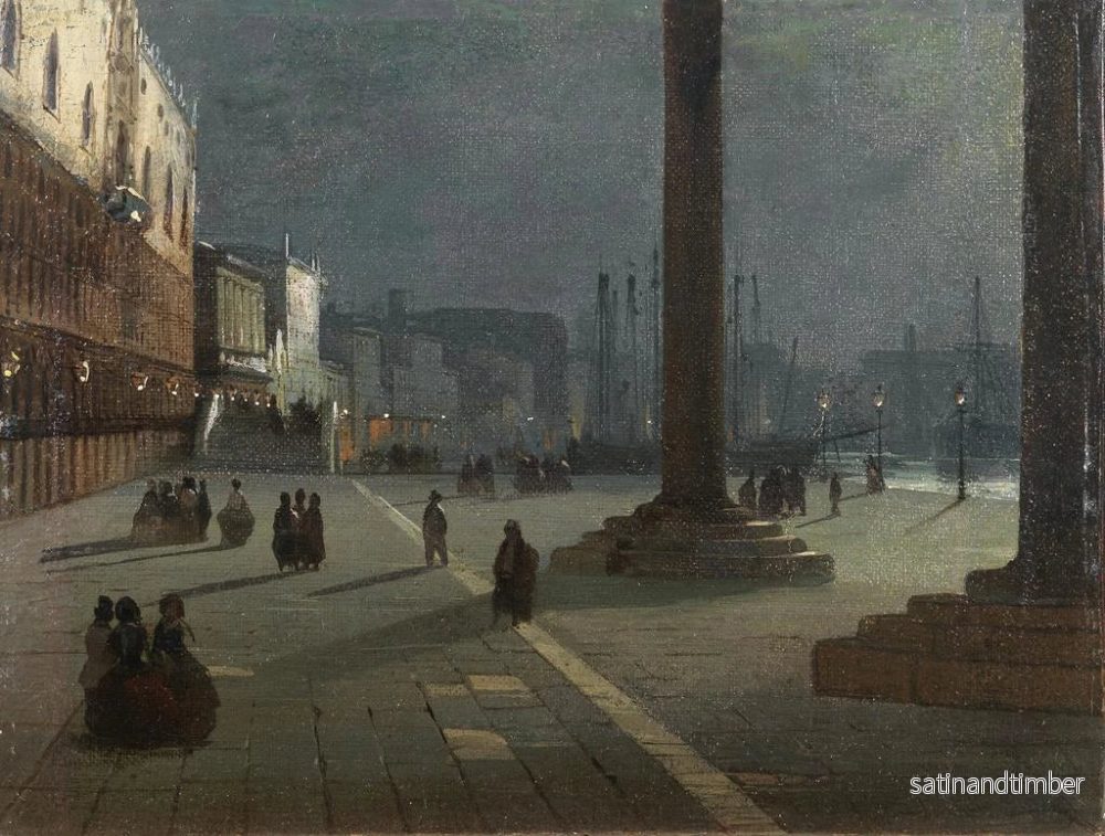 Reproduktion av målningen Venezia, Môle de San Marco - Ippolito Caffi - Bild 2