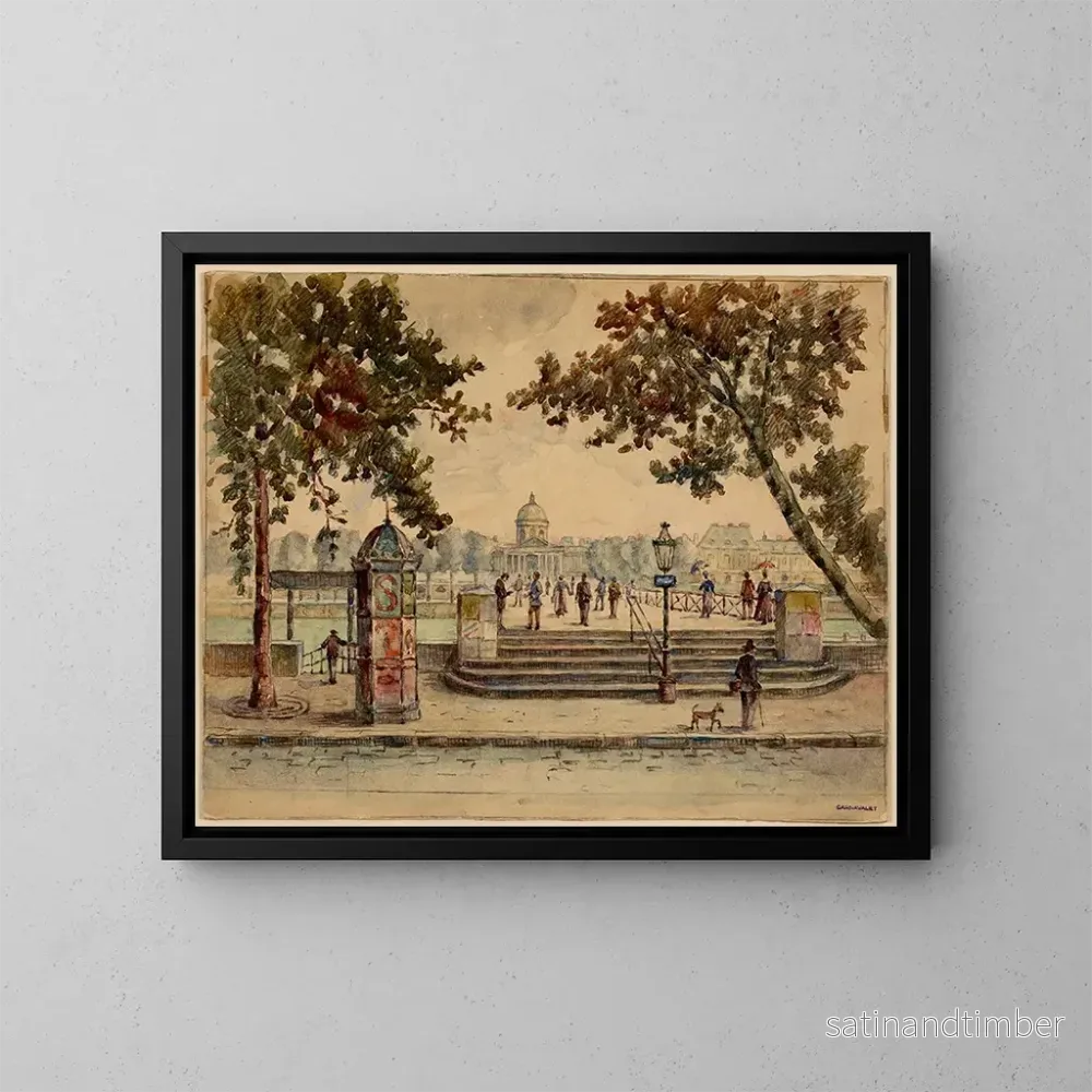 Reproduktion av målningen Passerelle des Arts - Georges-Henri Manesse