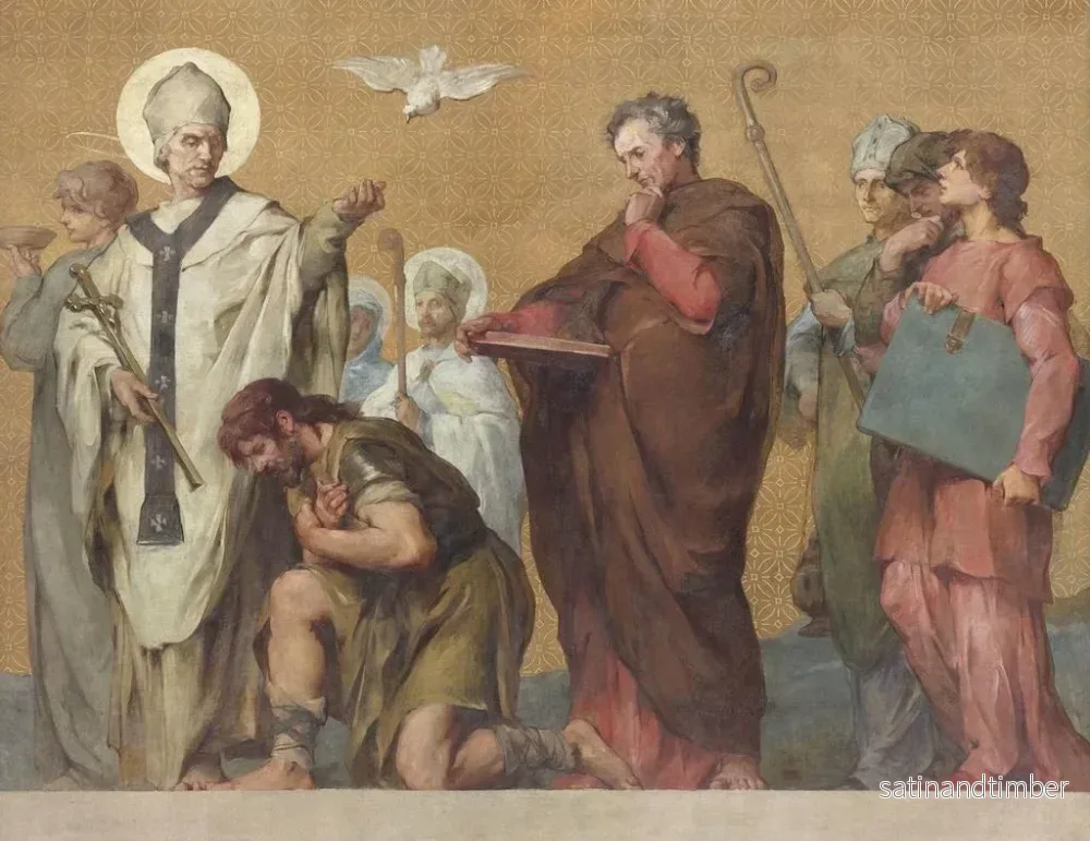 Reproduktion av målningen Procession carolingienne - Henri Léopold Lévy - Bild 2