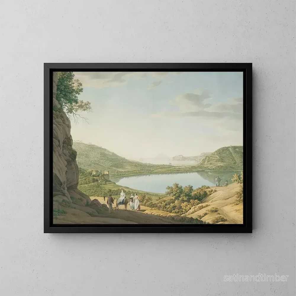 Reproduktion av målningen av Avernesjön - Giovanni Battista Lusieri