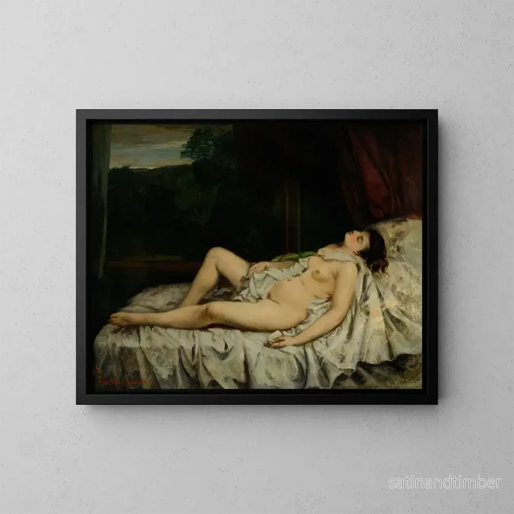 Reproduktion av målningen Nu endormi - Gustave Courbet